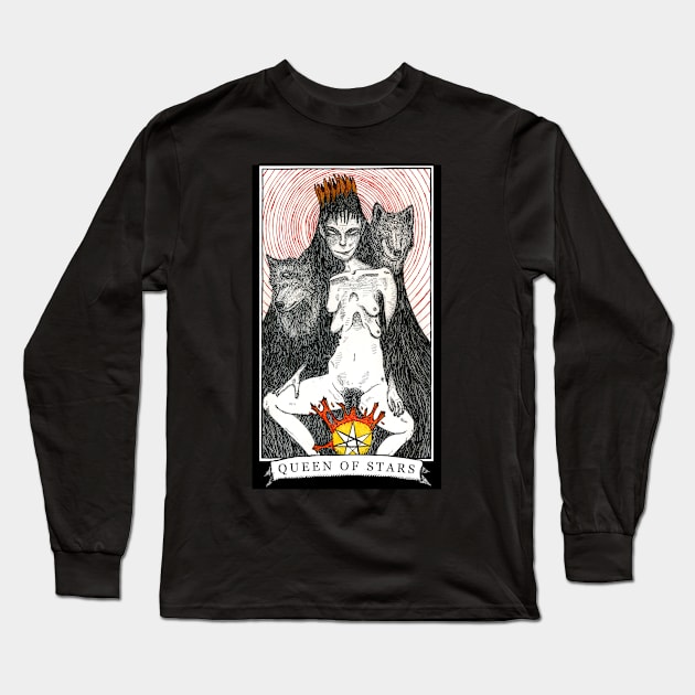 The Queen of Stars - The Tarot Restless Long Sleeve T-Shirt by WinslowDumaine